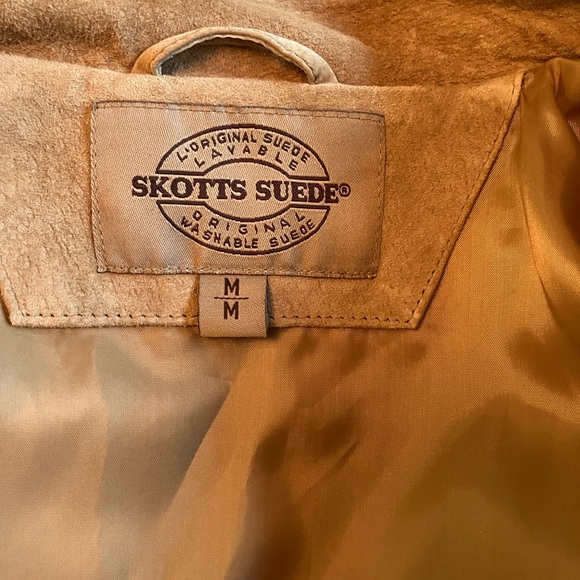 Embroidered Beige Suede Jacket - Picture 2 of 3